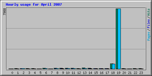 Hourly usage for April 2007