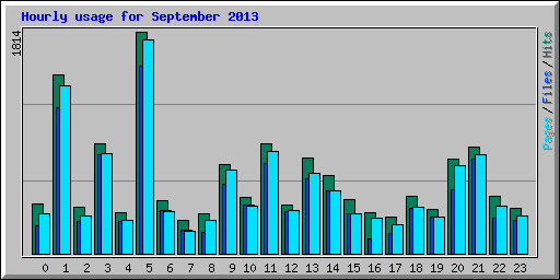 Hourly usage for September 2013